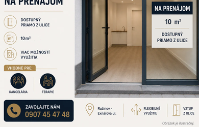 Üzlethelyiségek az bérlés a Bratislava-Ružinov