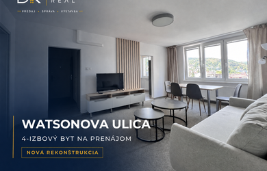 4 szobás lakás az bérlés a Košice-Sever
